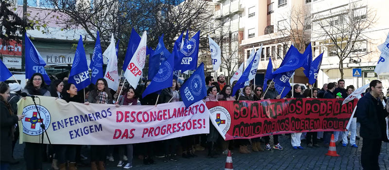 Enfermeiros do IPO Lisboa em greve no dia 6 de Fevereiro