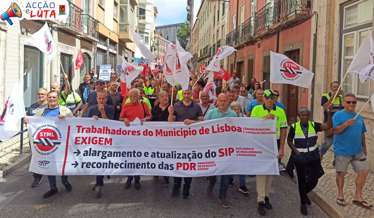 Trabalhadores da administracao local e do sector empresarial local em luta